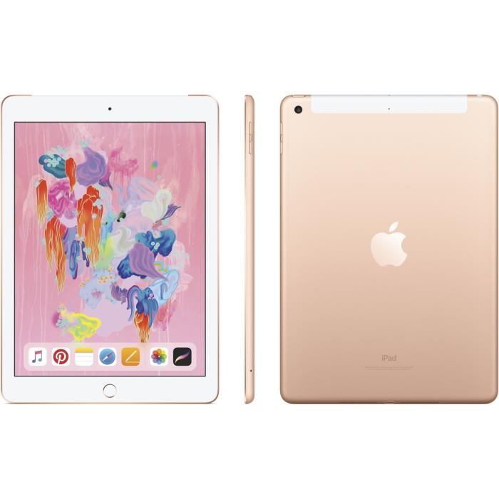 Apple 9.7-inch Ipad Wi-fi + Cellular - 6eme Generation - Tablette - 128 Go - 9.7 Ips (2048 X 1536) - 4g - Lte - Or