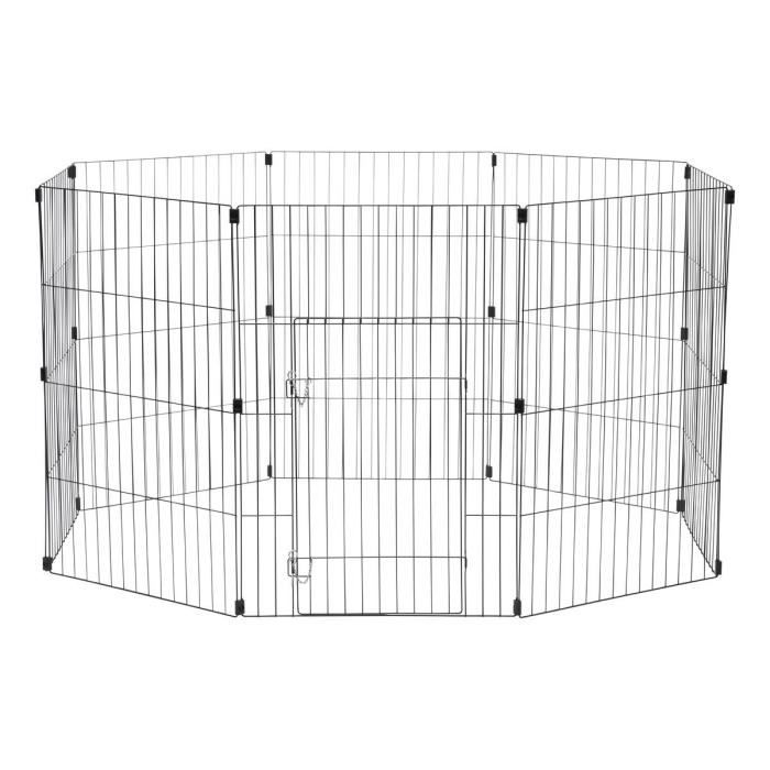 Iris Ohyama Parc A Chiot Enclos Dexterieur Connecteurs De Montage Modulable Pour Chien Wire Pet Circle Noir