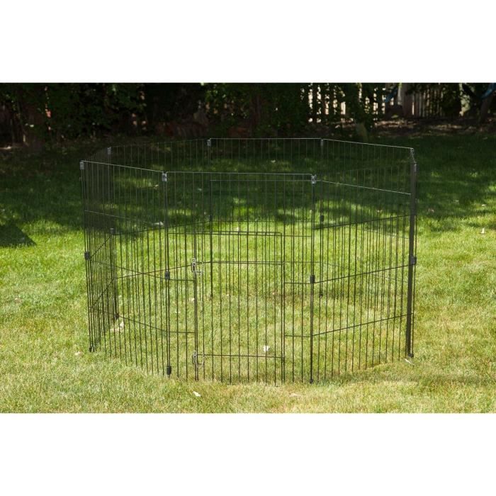 Iris Ohyama Parc A Chiot Enclos Dexterieur Connecteurs De Montage Modulable Pour Chien Wire Pet Circle Noir