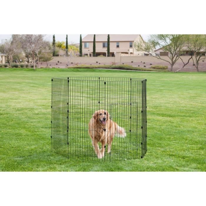 Iris Ohyama Parc A Chiot Enclos Dexterieur Connecteurs De Montage Modulable Pour Chien Wire Pet Circle Noir