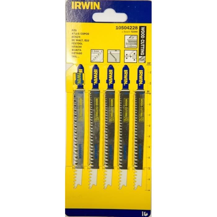 Irwin Lame De Scie Sauteuse Hcs Pour Bois 115 Mm ; Irwin Tools (10504228)
