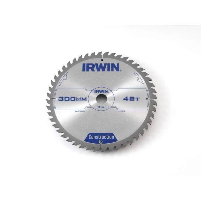 IRWIN Lames de scie circulaire construction 300x30x32 mm 48 dents
