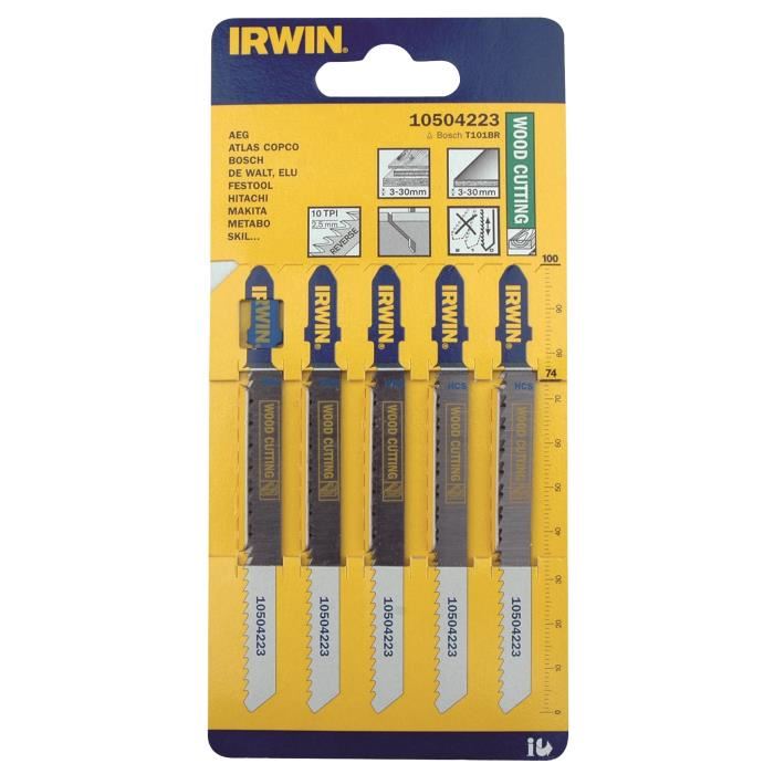 Irwin Lame De Scie Sauteuse Hcs Pour Bois 100 Mm ; Irwin Tools (10504223)