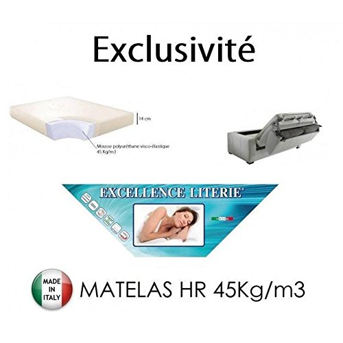 Canape Convertible Express 140cm Dreamer Polyurethane Blanc,. Matelas 16 Cm