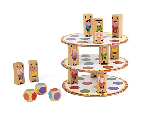 Jeu Dadresse Janod - Acrobat - Pour Enfants De 5 Ans Et Plus - Tour De Pions En Bois Multicolores