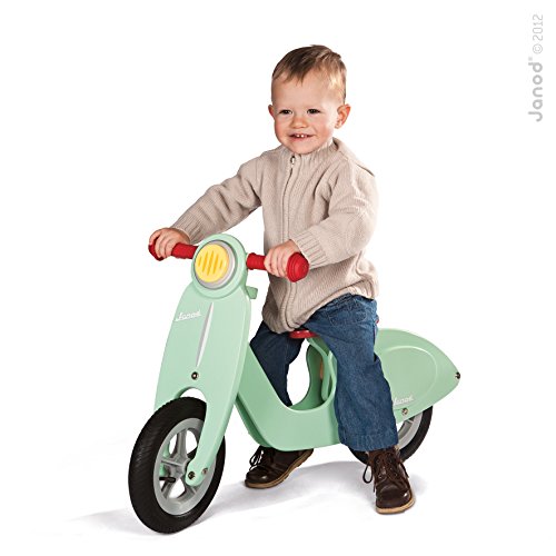 Draisienne Scooter Mint Janod Pour Enfants De 3 Ans Et Plus Style Retro Reglable En Hauteur Roues Silencieuses