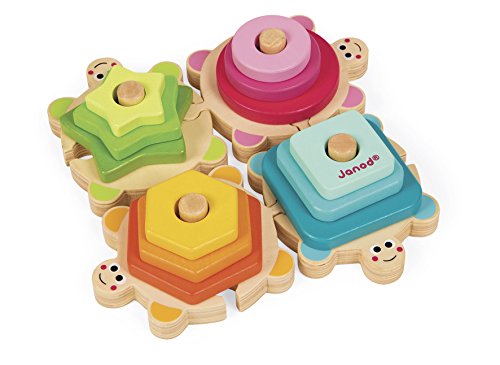 Janod Tortues Des Formes I Wood Bois Jouet Deveil En Bois Pour Bebe De 18 Mois A 4 Ans