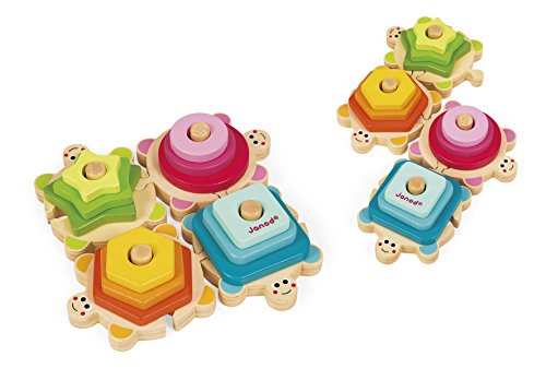 Janod Tortues Des Formes I Wood Bois Jouet Deveil En Bois Pour Bebe De 18 Mois A 4 Ans