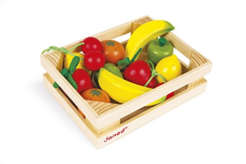 Janod Cagette De 12 Fruits Bois Des 3 Ans