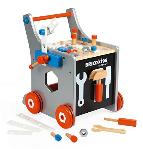 Chariot Magnetique Brico Kids - Janod - J06478 - Orange - Bois - Des 18 Mois