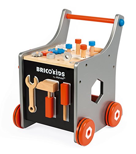 Chariot Magnetique Brico Kids - Janod - J06478 - Orange - Bois - Des 18 Mois