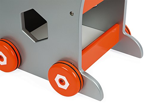 Chariot Magnetique Brico Kids - Janod - J06478 - Orange - Bois - Des 18 Mois