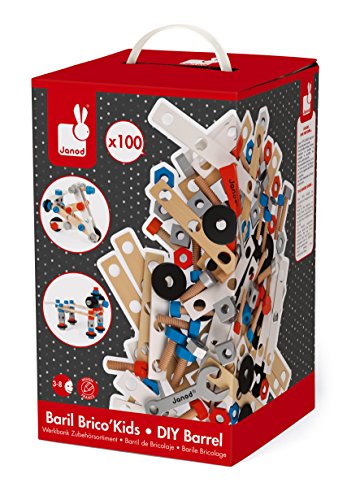 Janod - Baril Brico'kids 100 Pieces (bois) - Des 3 Ans