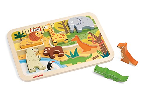 JANOD Puzzle Chunky Zoo - Des 18 mois