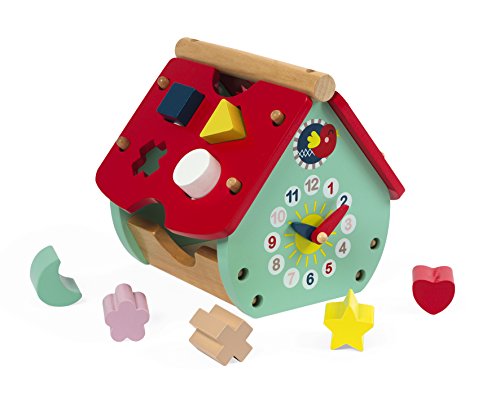 Janod - Maison A Formes Baby Forest (bois) - Jouet Educatif - Rouge - Des 18 Mois