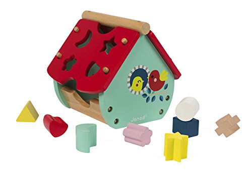 Janod - Maison A Formes Baby Forest (bois) - Jouet Educatif - Rouge - Des 18 Mois
