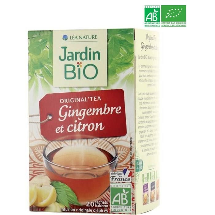JARDIN BIO Infusion Original tea gingembre et citron 30g