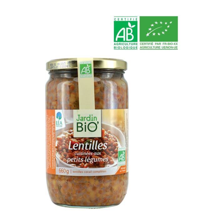 JARDIN BIO Lentilles cuisinees legumes bio - 660g