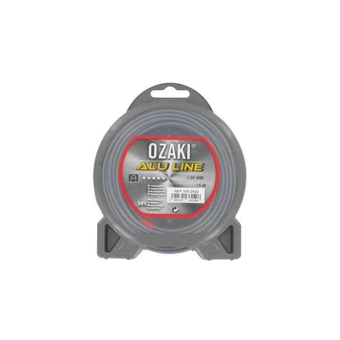 Coque fil nylon alu line OZAKI - Longueur: 15m, Ø: 3,00mm