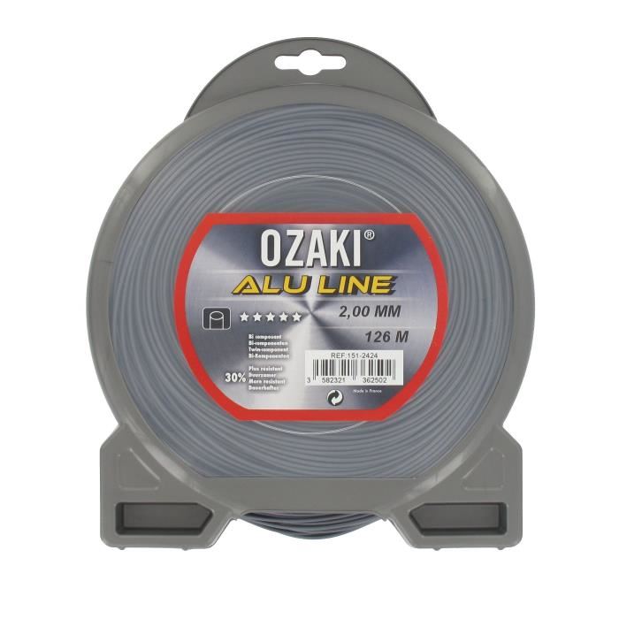 Fil Nylon Alu Line Ozaki Pour Debroussailleuse O 2 Mm L 126 M Jardin Pratique