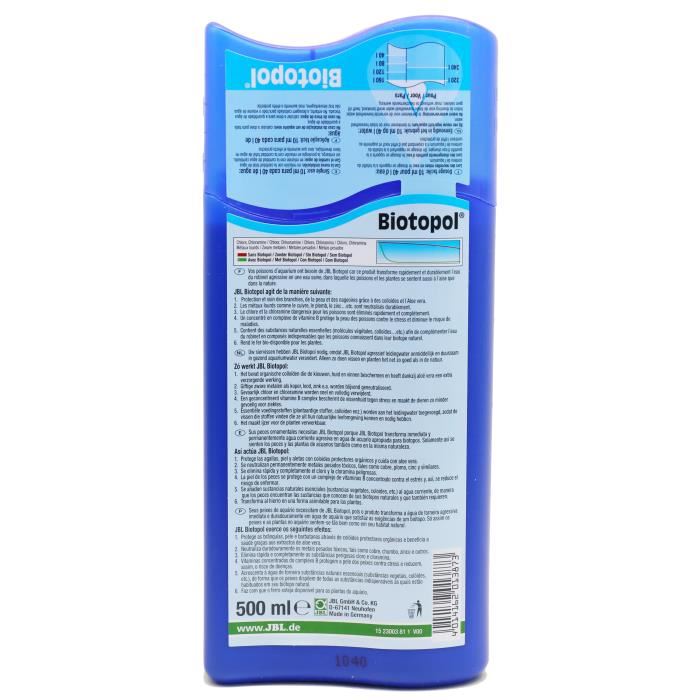 Condtionneur D'eau Biotopol Pour Poisson D'aquarium - Jbl - 500ml