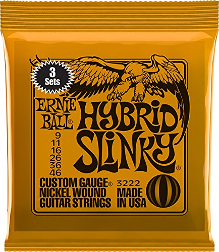 Ernie Ball P03222 Hybrid Slinky Pack 3 Cordes Guitare