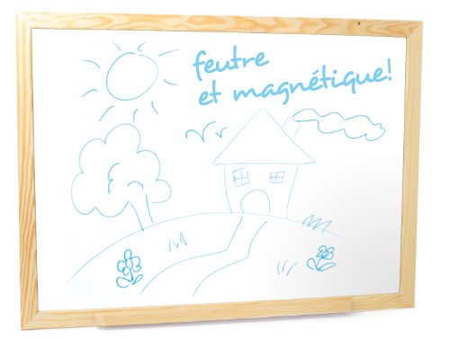 Jeujura Grand Tableau Feutre Et Magnetique En Bois 88 X 66 Cm
