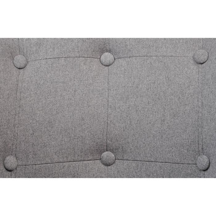 Joyce Fauteuil Pieds Bois Hevea Massif - Tissu Effet Feutrine - Gris - Scandinave - L 70 X P 64 Cm