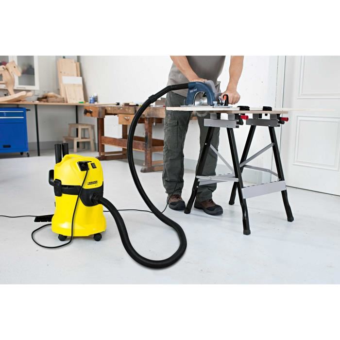 Kaercher Aspirateur Eau Poussiere Wd 3 P Cuve Polyprene 17l Prise Pour Outil Et Fonction Soufflerie