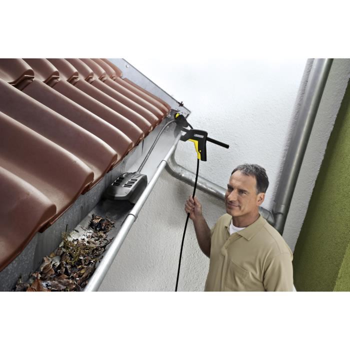 Kit Nettoyage Canalisations + Gouttieres KÄrcher - Haute Pression - 20m - Tete En Laiton