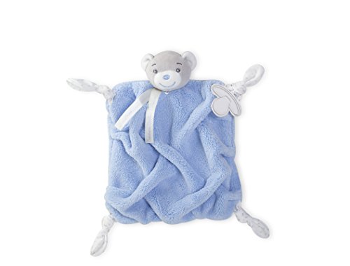 Juratoys Plume Plume - Doudou Ourson Bleu 20 Cm