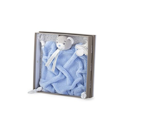 Juratoys Plume Plume - Doudou Ourson Bleu 20 Cm