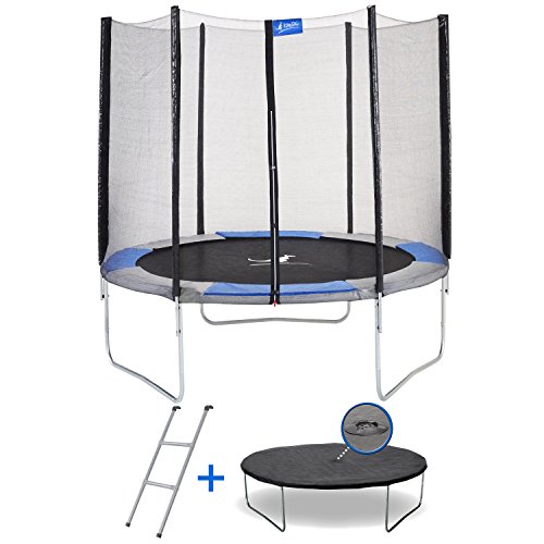 Kangui Trampoline Rond Ralli 250 Avec Filet Echelle Bache De Protection Et Kit Dancrage O 250 Cm