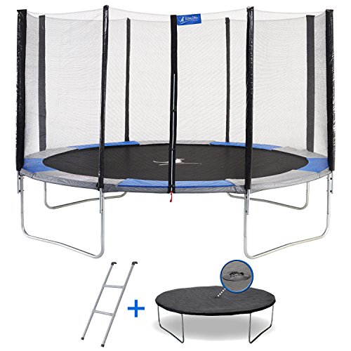 Kangui - Trampoline Rond Ø430cm Avec Filet, Echelle, Bache De Protection Et Kit D'ancrage - Ralli 430