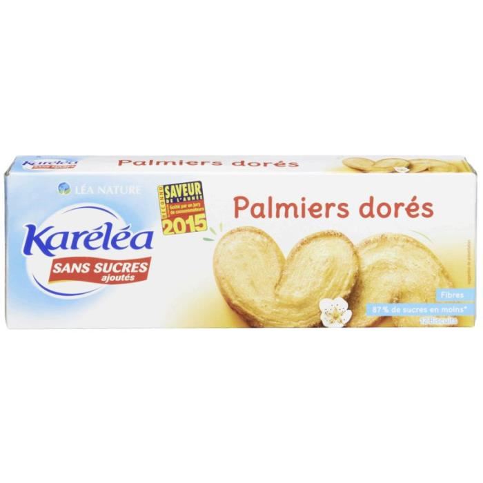 KARELEA Palmiers - Sans sucre ajoute - 100 g