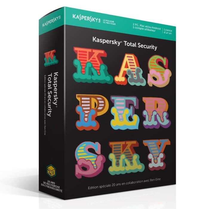 Kaspersky Total Security 2018 2 Appareils 1 An