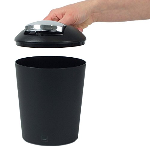 Poubelle De Salle De Bain Marta Kela - 1.7 L - Noir