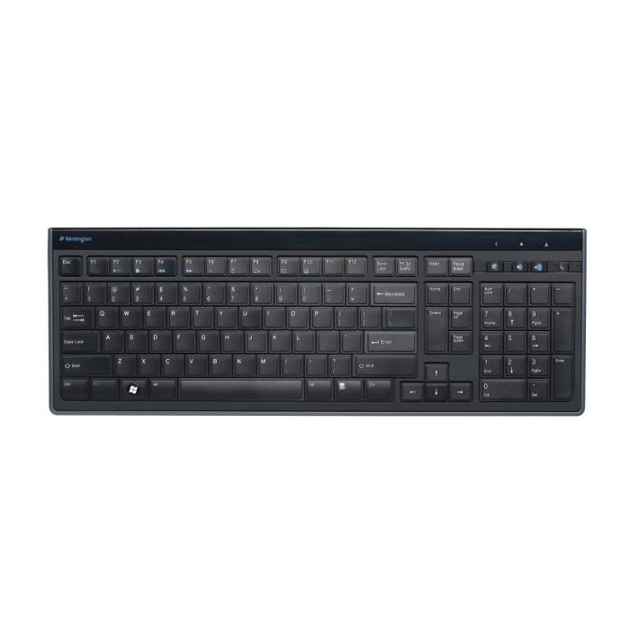 Kensington Advance Fit  - Clavier Filaire Ultra Plat, Azerty - Usb - Noir