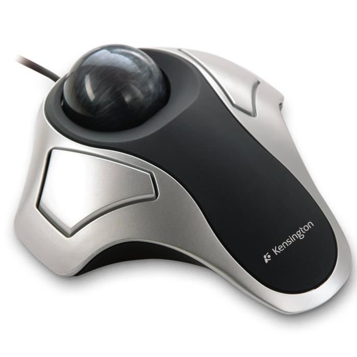 Kensington Souris Trackball Ergonomique Filaire Pour Pc Mac Ambidextre Gris