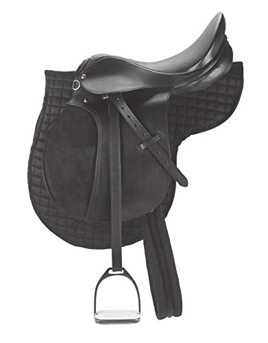 Kerbl Selle de poney en cuir Noir Equipement pour cheval ecurie equitation 32196