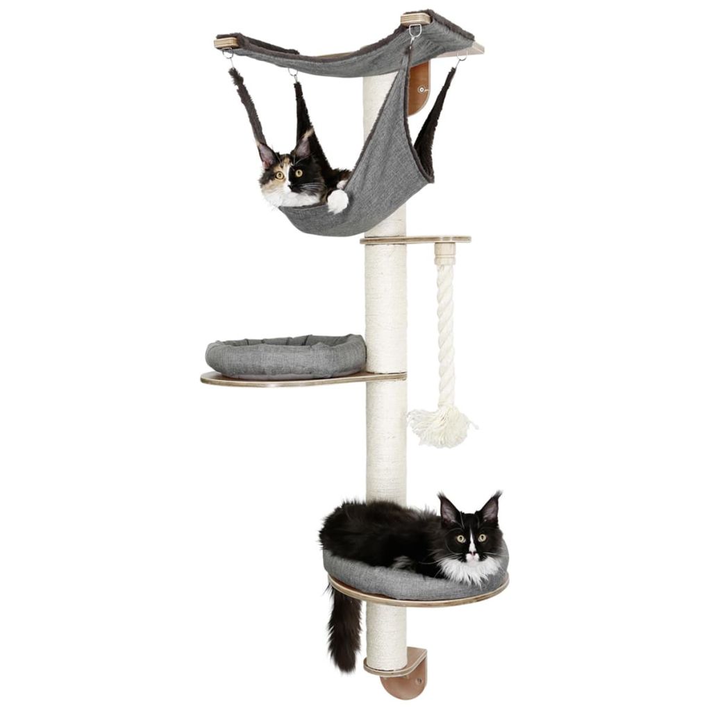 Arbre A Chats Mural - Kerbl - Dolomit 2.0 Tofana - Gris - Bois Et Polyester - 160 Cm