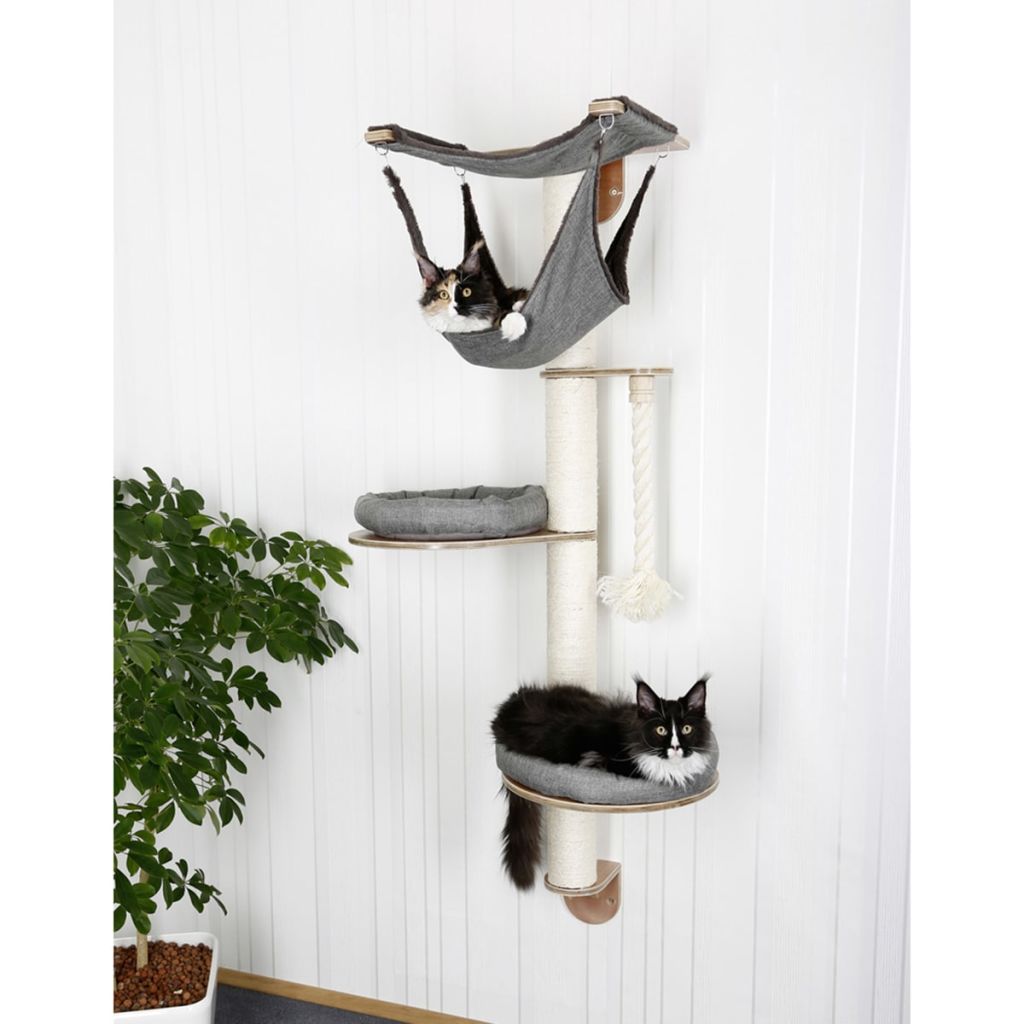 Arbre A Chats Mural - Kerbl - Dolomit 2.0 Tofana - Gris - Bois Et Polyester - 160 Cm