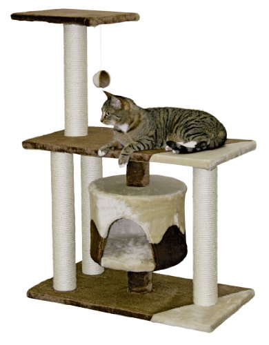 Arbre A Chat Kerbl Jade Pro - Hauteur 96cm - Brun Et Beige - Sisal Et Textile