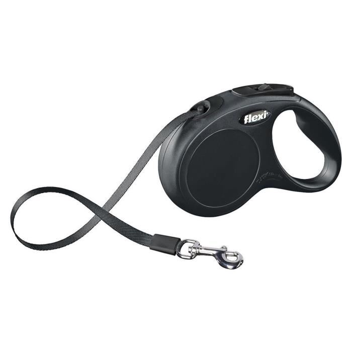 Laisse Flexi Collection Sangle S - Flexi - Cl10t5-251-s-20 - Noir - Pour Chiens Jusqua 15 Kg