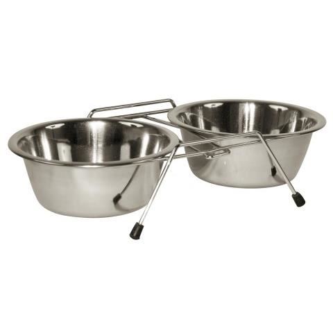 KERBL Support double ecuelles 2x900ml - Pour chien