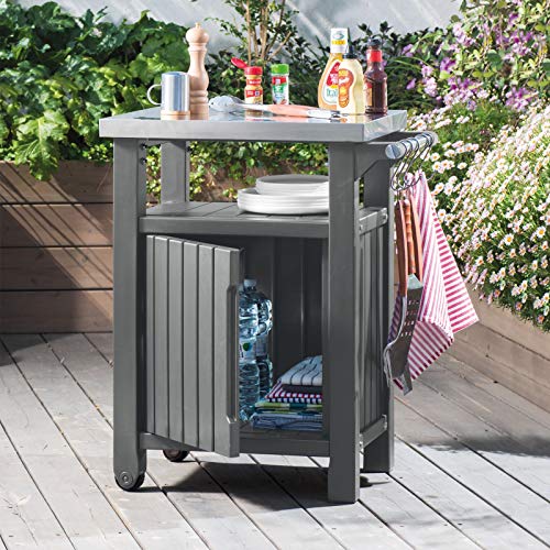 Keter Unity 105l Table Damp039exterieur Multifonctionnelle De Barbecue Graphite 17202663