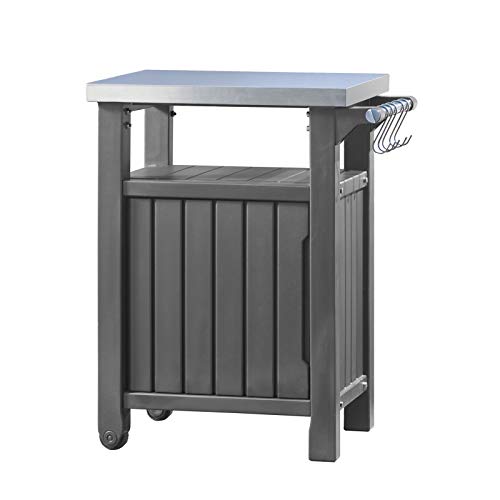 Keter Unity 105l Table Damp039exterieur Multifonctionnelle De Barbecue Graphite 17202663