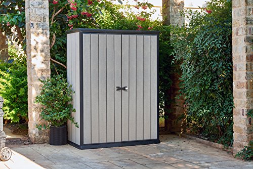 Armoire de jardin resine gris, l.80.5 x H.185 x P.138 cm KETER