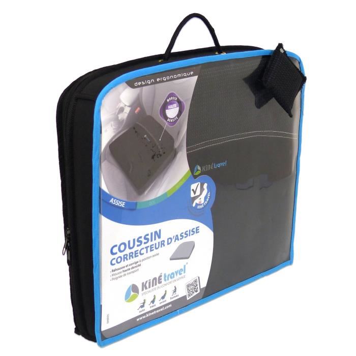 Coussin Correcteur Assise Auto En Mousse 385 X 32 X 745 Cm Kine Travel Developpes Et Testes Avec Un Kine