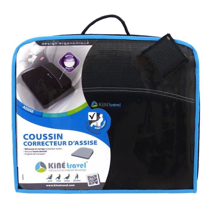Coussin Correcteur Assise Auto En Mousse 385 X 32 X 745 Cm Kine Travel Developpes Et Testes Avec Un Kine